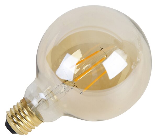 Set de 5 becuri LED reglabile cu 3 trepte E27 G95 Goldline 5W 530lm 2200K