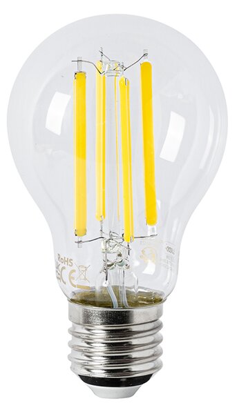 Set de 5 becuri LED E27 A60 transparente 3,8W 806lm 2700K