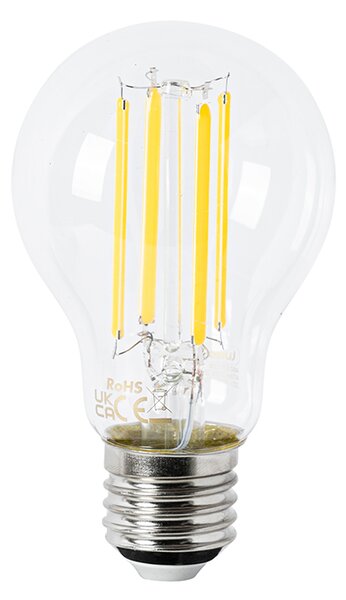 Set de 5 becuri LED E27 A60 transparente 2.2W 470lm 2700K