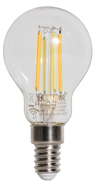 Set de 5 becuri LED inteligente E14 P45 transparente 4,2W 470 lm 2700-6500K