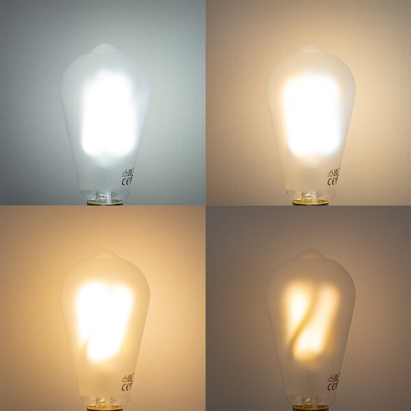 Set 5 becuri Becuri LED inteligente E27 reglabile ST64 mat 7W 806 lm 2700-6500K