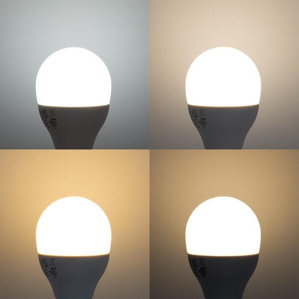 Set de 5 becuri LED inteligente E14 G45 Opal RGBW 4.9W 470 lm 2700-6500K