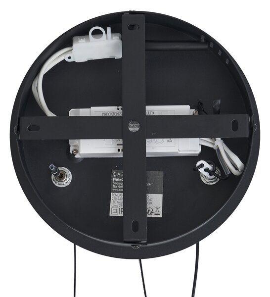 Lampa suspendată modernă neagră 59cm incl. LED cu 3 trepte de intensitate luminoasă - Anello Chandelier