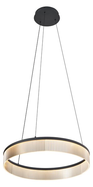 Lampa suspendată modernă neagră 59cm incl. LED cu 3 trepte de intensitate luminoasă - Anello Chandelier