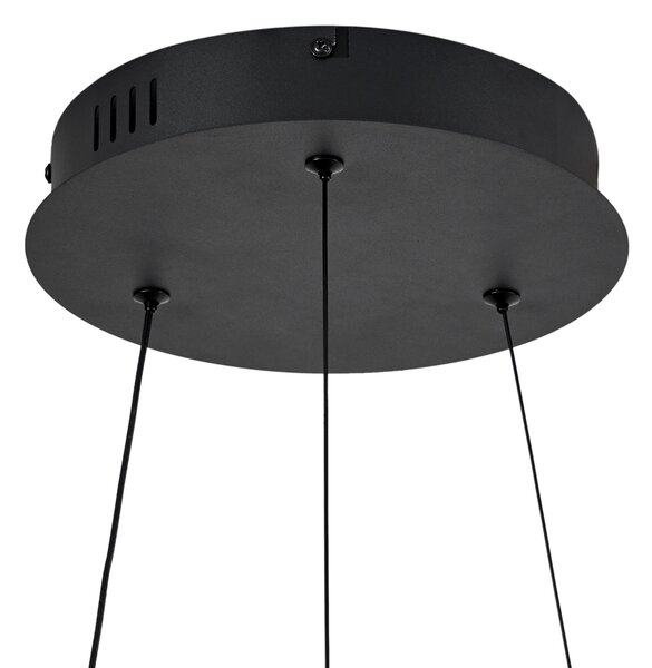 Lampa suspendată modernă neagră 59cm incl. LED cu 3 trepte de intensitate luminoasă - Anello Chandelier