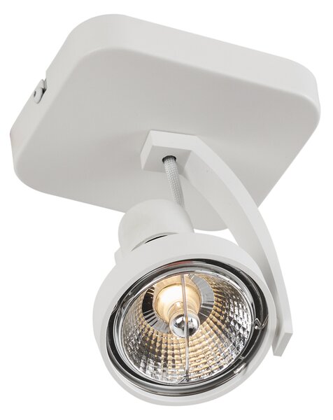 Spot de tavan de design alb GU10 70mm rotativ și înclinabil - Vo