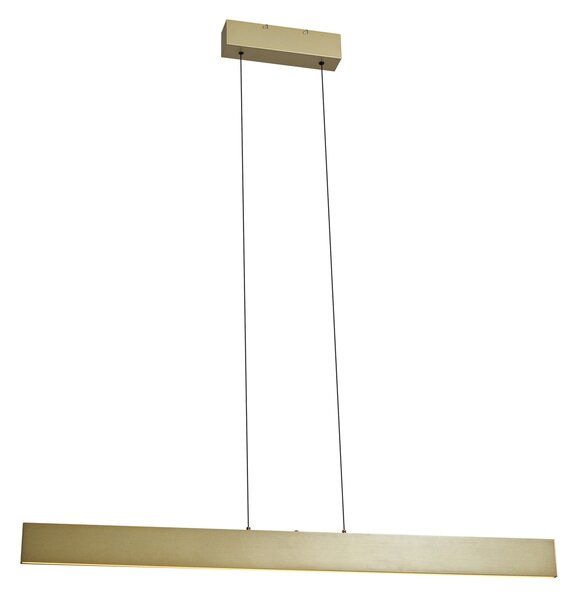 Lampă suspendată modernă alamă, incl. LED, reglabilă în 3 trepte, Easylift - Straight