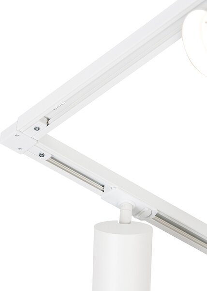 Sistem de iluminat cu șină modern cu 5 spoturi albe monofazate GU10 70mm - Iconic Jeana Luxe