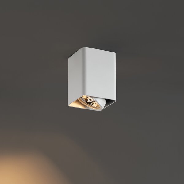 Spot de design montat la suprafață alb GU10 70mm rotativ și înclinabil - Vox