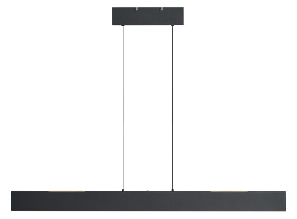 Lampă suspendată modernă neagră cu LED inclus, cu dimmer în 3 trepte Easylift - Straight