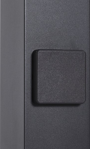 Lampa stâlp modernă de exterior neagră cu sticlă fumurie 50cm cu senzor crepuscular IP44 - Danemarca