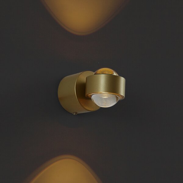 Lampă de perete de design alamă, inclusiv LED IP44 - Lens