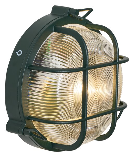 Lampă de exterior de perete și de plafon verde închis rotundă IP44 - Noutica