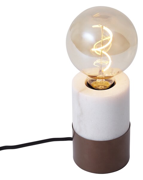 Lampă de masă modernă bronz cu marmură albă - Marissa
