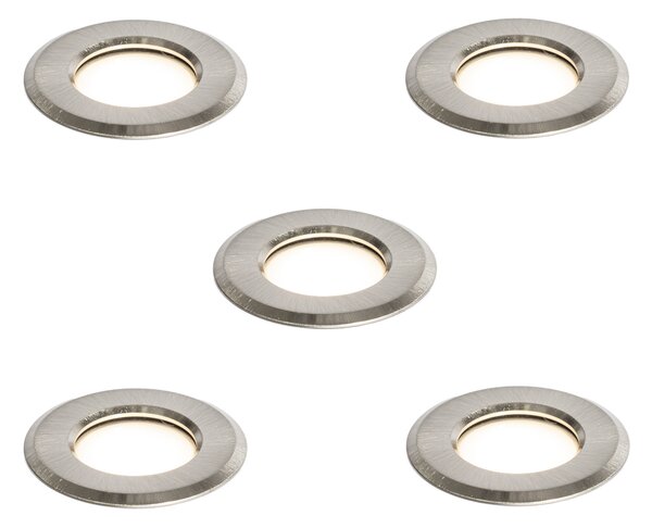 Set de 5 spoturi încastrate moderne din aluminiu, inclusiv LED IP67 - Linsey