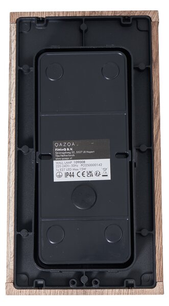 Lampă de perete industrială cu imprimeu de lemn 26 cm IP44 - Charlois