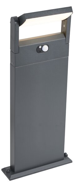 Lampa stâlp exterior gri închis cu senzor de mișcare 60cm IP54 Solar - Judge