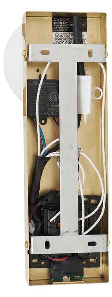 Lampă de perete modernă din alamă cu 2 lumini, reglabilă, cu port USB-C - Lesly
