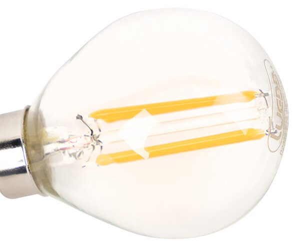 Set de 4 becuri LED E14 cu dimmer P45 transparent 3W 250lm 2700K