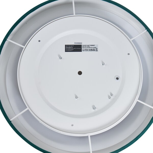 Plafonieră modernă verde catifea 40cm incl. LED cu 3 trepte de intensitate luminoasă - Sue