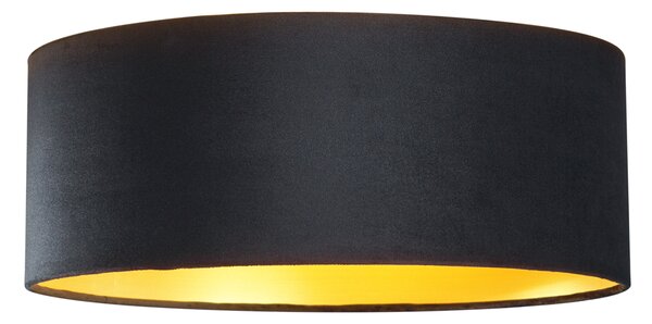 Plafonieră modernă neagră din catifea 40cm incl. LED cu 3 trepte de intensitate luminoasă - Sue