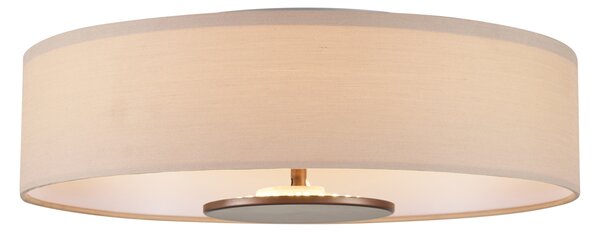 Plafonieră modernă bej din material textil, cu LED, cu dimmer în 3 trepte - Bredow
