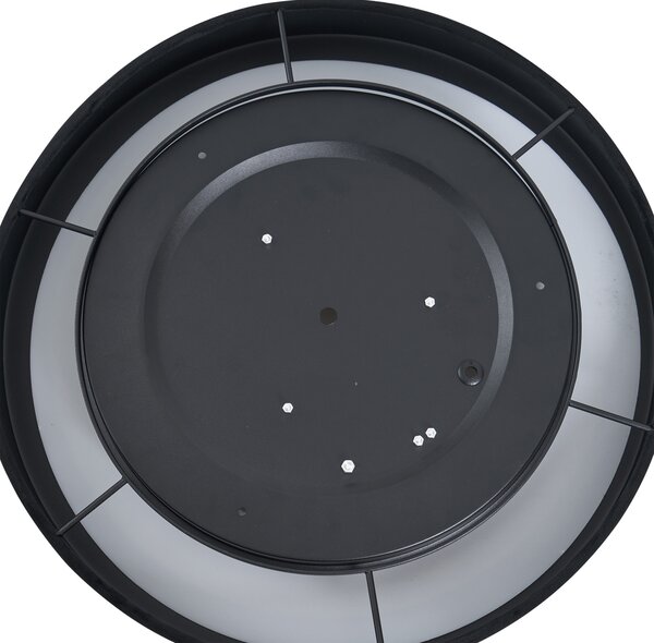 Plafonieră modernă neagră din catifea 40cm incl. LED cu 3 trepte de intensitate luminoasă - Sue