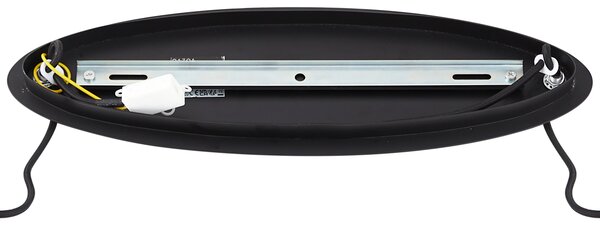 Lampă suspendată de design neagră cu sticlă fumurie ovală cu 5 lumini - Mochan