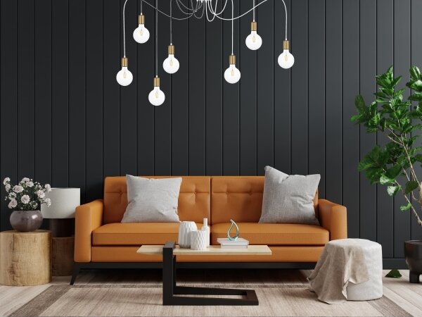 Lustră pe cablu MIROS 7xE27/60W/230V albă/aurie