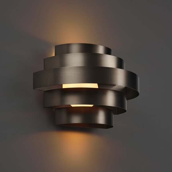 Lampă de perete modernă gunmetal cu LED inclus, cu 3 trepte de intensitate luminoasă - Lines