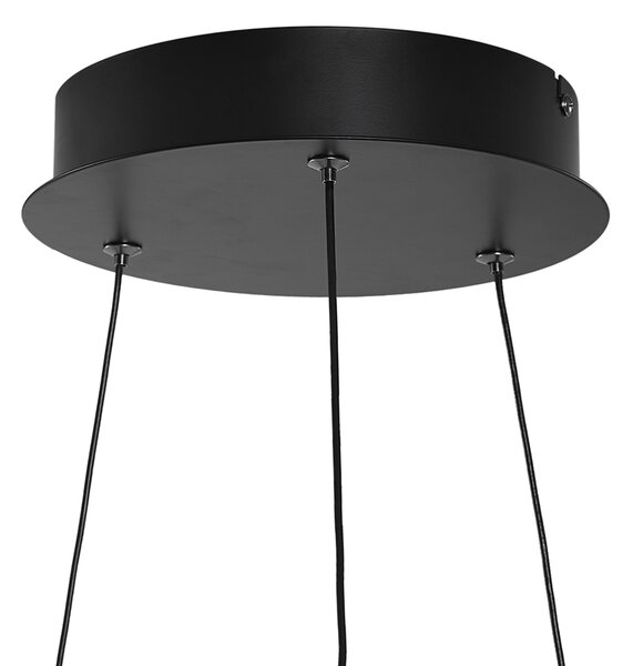 Lampă suspendată de design neagră cu 3 trepte de intensitate luminoasă - Organico