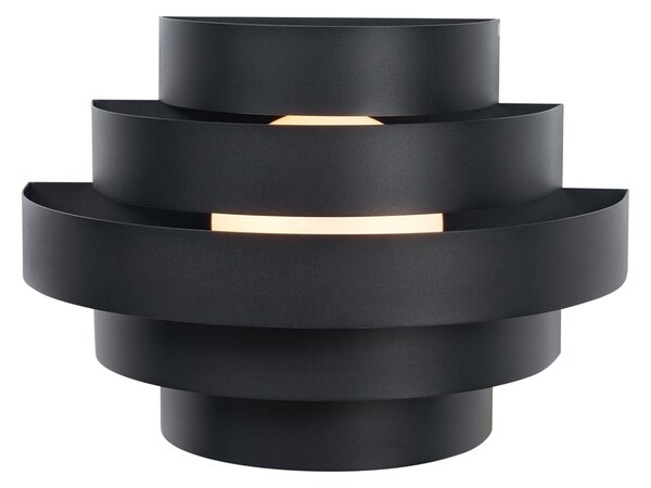 Lampă de perete modernă neagră cu LED inclus, cu 3 trepte de intensitate luminoasă - Lines