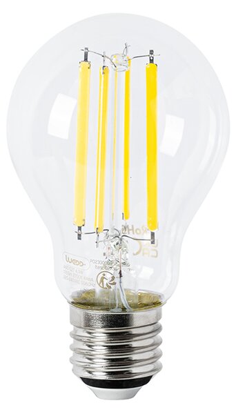 Set de 5 becuri LED E27 A60 transparente 4,9W 1055lm 2700K
