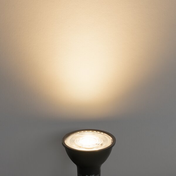 Set de 5 becuri LED GU10 reglabile, negru, 6W, 500lm, 2700K