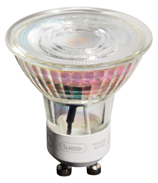 Set de 5 becuri LED GU10 de 50 mm, reglabile, clare, 4,9 W, 450 lm, 2700 K