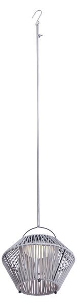 Lampă de masă boemă gri, cu LED, cu 3 trepte de intensitate luminoasă, IP54, reîncărcabilă solar - Duco