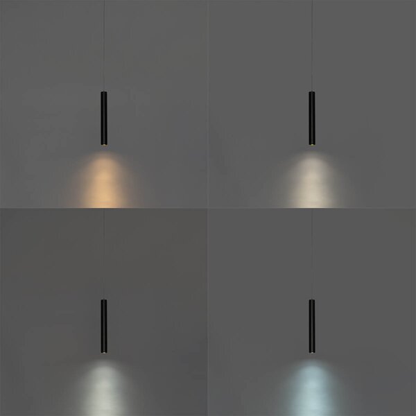 Lampă suspendată modernă neagră pentru sistem de șină monofazat 4.5W 3000K - Magnetic Cassie
