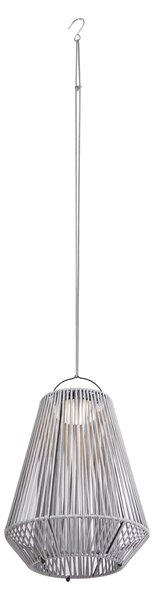 Lampă de masă boemă gri, incl. LED, cu 3 trepte de intensitate, IP54, reîncărcabilă solar - Duca