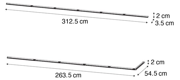 Sistem de șine moderne alb 1-fază 300cm - Iconic