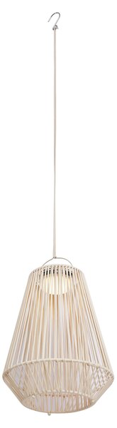 Lampă de masă boemă bej, cu LED, cu 3 trepte de intensitate, IP54, reîncărcabilă solar - Duca