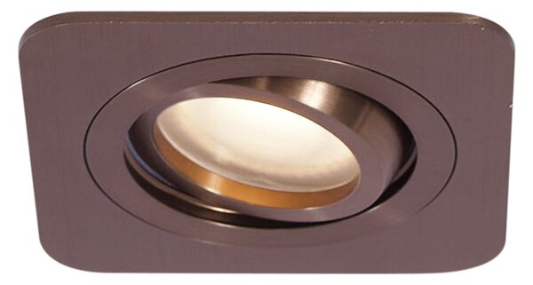 Set de 6 spoturi încastrate rotunjite bronz închis GU10 50mm IP44 - Alberto