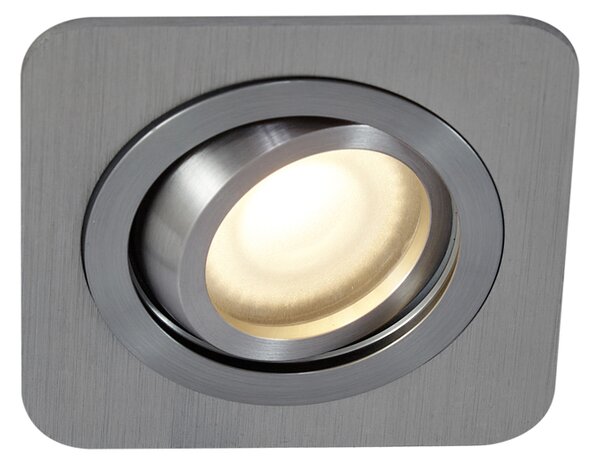 Set de 6 spoturi încastrate rotunjite Gunmetal GU10 50mm reglabile IP44 - Alberto
