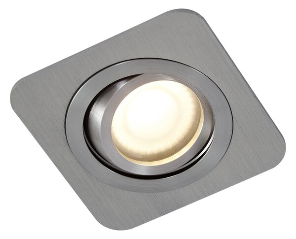 Set de 6 spoturi încastrate rotunjite Gunmetal GU10 50mm reglabile IP44 - Alberto