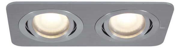 Spot încastrat rotunjit Gunmetal GU10 50mm Rotativ și înclinabil IP44 2 lumini - Alberto