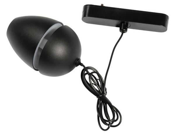 Lampă suspendată neagră modernă pentru sistem de șină monofazat, inclusiv LED - Magnetic Eggy