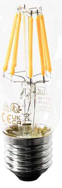 Set de 5 becuri LED E27 A60 transparente 6W 630lm 2200K
