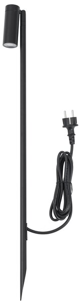 Spot negru 80cm incl. LED reglabil IP65 incl. Cablu și ștecher - Carl