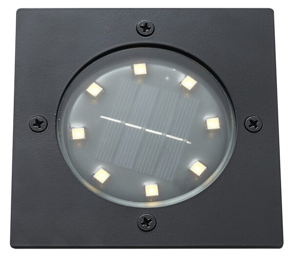 Set de 6 spoturi de sol negre pătrate, inclusiv LED IP65 Solar - Terry