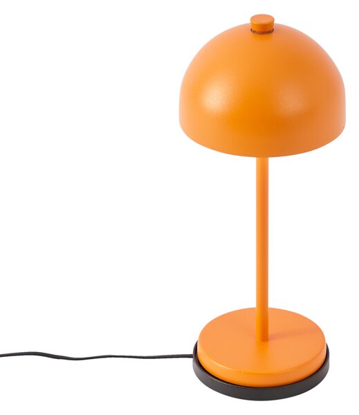 Lampă de masă portocalie, cu LED, IP54, reîncărcabilă, cu stație de încărcare - Squirrel