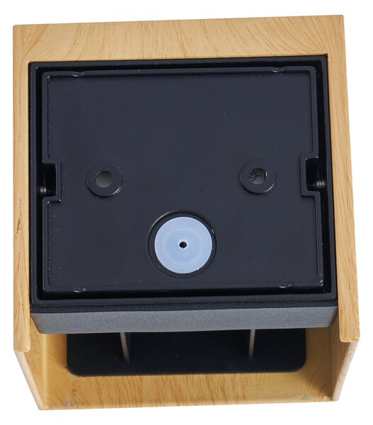 Lampă scandinavă de exterior cu imprimeu de lemn, cu LED IP54 - Edwin